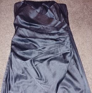 Size 7 black satin speechless dress